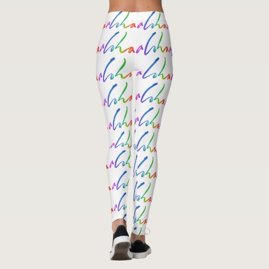 Aloha - Tropisch handschrift - Staarten en golven Leggings (Achterkant)