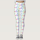 Aloha - Tropisch handschrift - Staarten en golven Leggings (Voorkant)