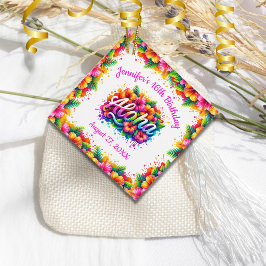 Aloha Tropisch Hawaïaans Verjaardagsfeestje Luau Bedankjes Labels