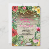 Aloha Tropisch Hout Bloemen Bladeren & Lichten Bru Kaart (Voorkant)