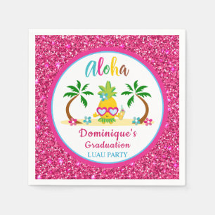Aloha Tropisch Luau Afstudeerfeest Papier Servet
