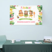 Aloha Tropisch meisje Luau Verjaardagsfeest Spandoek (Beurs)