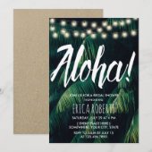Aloha Tropisch palm Leaves Beach Vrijgezellenfeest Kaart (Voorkant / Achterkant)
