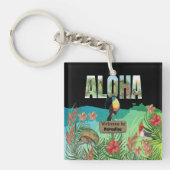 Aloha Tropisch Paradijs Acryl Sleutelhanger (Voorkant)