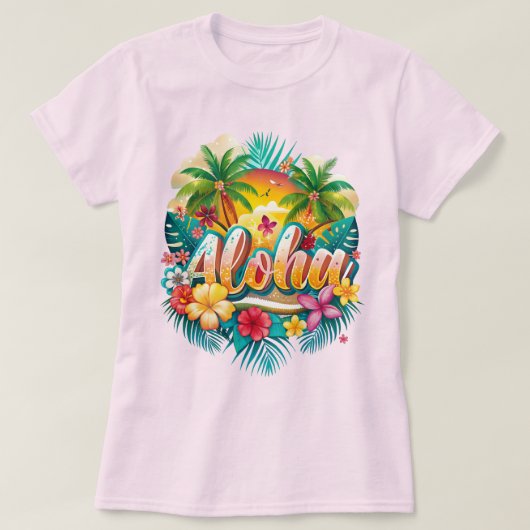 Aloha Tropisch Paradijs - Levendig Hawaïaans T-shirt (Design voorkant)