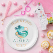 Aloha Tropisch Persoonlijk Papieren Bordje (Feest)