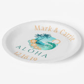 Aloha Tropisch Persoonlijk Papieren Bordje (Gekanteld)