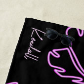 Aloha Tropisch Strand Bachelorette Party Neon Strandlaken (In situ)