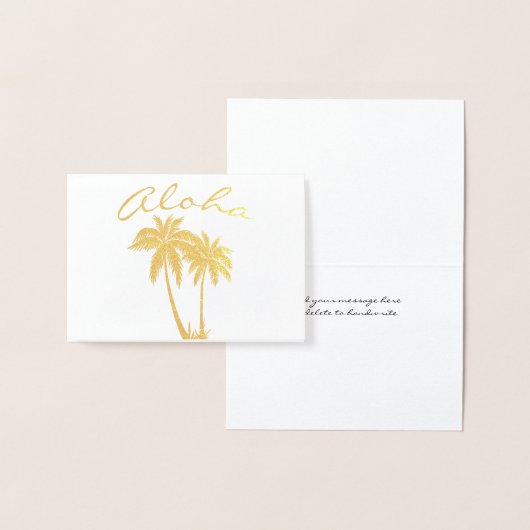 Aloha Tropisch Strandfeest Verjaardag Bedankt Folie Kaarten (Display)