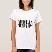 Aloha tropische anananas Modern Beach T-shirt (Voorkant)