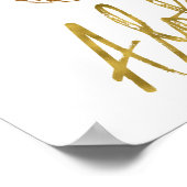 Aloha Tropische anananas White en Gold Foil Poster (Hoek)