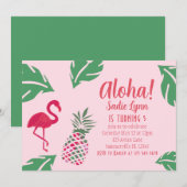 Aloha tropische anananasappel Hawaiian Birthday Kaart (Voorkant / Achterkant)