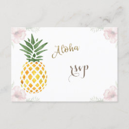 Aloha Tropische anananaskestrorweddenschap RSVP Kaartje
