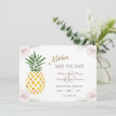 Aloha Tropische anananassap BEWAREN de DATUM Save The Date (Staand voorkant)