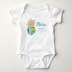 Aloha tropische ananas familie vakantie op maat romper