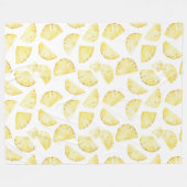 Aloha Tropische Ananas Fleece Deken (Voorkant (Horizontaal))