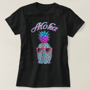 Aloha Tropische Ananas Met Zonnebril T-shirt
