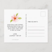 Aloha Tropische Ananas Roze Bloemen Hawaii Verhuis Aankondigingskaart (Achterkant)