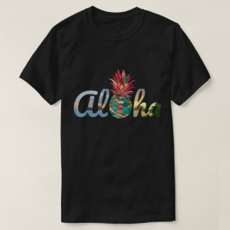 Aloha Tropische Ananas Strand Design T-shirt
