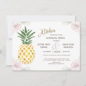 Aloha Tropische Ananas Strand PROEFDINER Kaart (Voorkant)