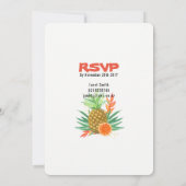 Aloha, tropische ananas uitnodiging (Achterkant)