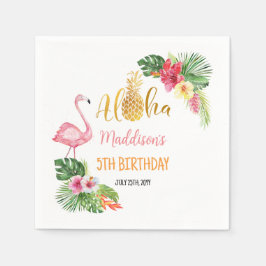 Aloha! Tropische Ananas Verjaardag LUAU Party Servet