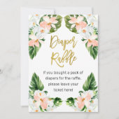 Aloha tropische baby shower luier tombola bord kaart (Voorkant)