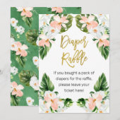 Aloha tropische baby shower luier tombola bord kaart (Voorkant / Achterkant)