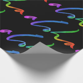 Aloha - Tropische belettering zwart - Hawaï Cadeaupapier