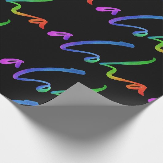 Aloha - Tropische belettering zwart - Hawaï Cadeaupapier (Hoek)