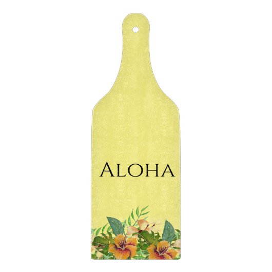 Aloha Tropische Bloemen Snijplank (Voorkant)