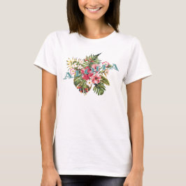 Aloha tropische bloemen t-shirt