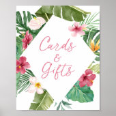 Aloha Tropische Bloemen Verjaardagskaarten en Gesc Poster (Voorkant)