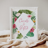 Aloha Tropische Bloemen Verjaardagskaarten en Gesc Poster