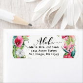 Aloha Tropische Bloemenkrans Luau Trouwfeest Etiket (Insitu)
