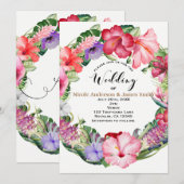 Aloha Tropische Bloemenkrans Luau Trouwfeest Kaart (Voorkant / Achterkant)