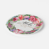 Aloha Tropische Bloemenkrans Luau Trouwfeest Papieren Bordje (Gekanteld)