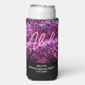 Aloha Tropische Disco Meisjes Uitgaansfeest Neon Seltzer Blikjeskoeler (Seltzer Achterkant)