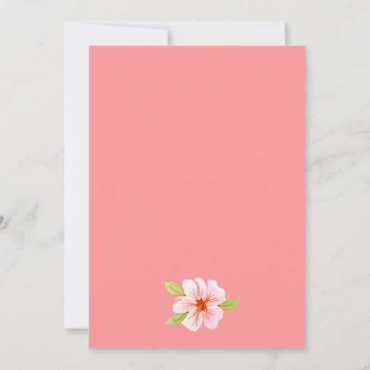 Aloha Tropische eerste verjaardag flamingo luau Kaart (Achterkant)