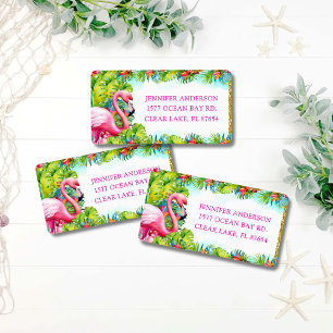 Aloha Tropische Flamingo Fun Retouradres Etiket