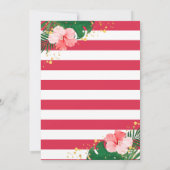 Aloha Tropische Flamingo Roze Bloemige Verjaardag Bedankkaart