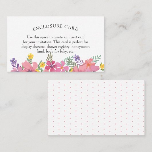 Aloha Tropische Flower Enclosure Kaart Visitekaartje (Voorkant / Achterkant)