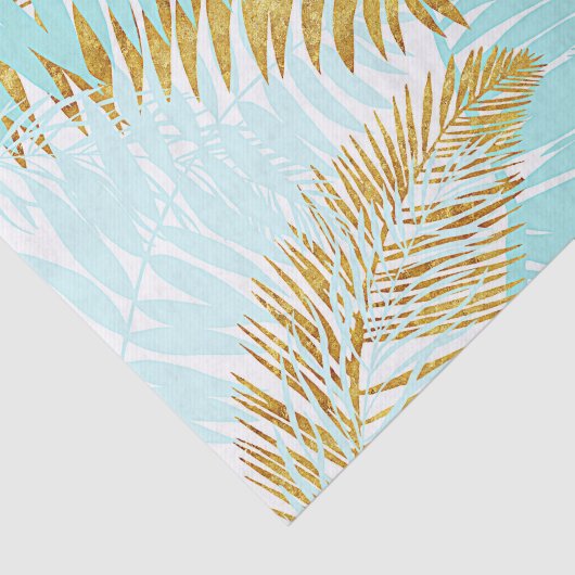 Aloha-Tropische goudhoudende olievlekken van Aqua  Tissuepapier (Detail)