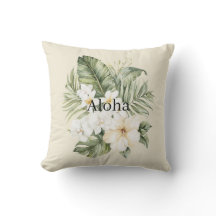 Aloha Tropische Groene Bladeren Witte Hibiscus Orc