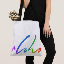 Aloha - Tropische handlettering - Hawaii Hawai'i Tote Bag