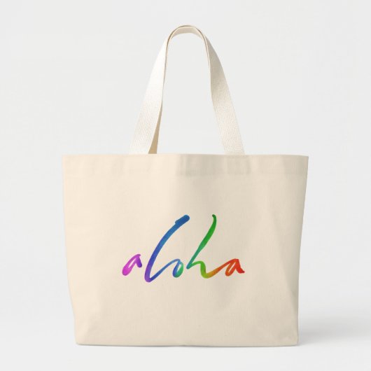 Aloha - Tropische handschrift - Hawaii Hawai'i Grote Tote Bag (Voorkant)