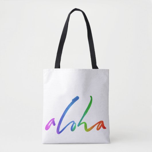 Aloha - Tropische handschrift - Hawaii Hawai'i Tote Bag (Voorkant)