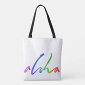 Aloha - Tropische handschrift - Hawaii Hawai'i Tote Bag (Achterkant)