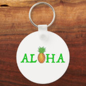 ALOHA Tropische Hawaï Hawaiian Pineapple Sleutelha Sleutelhanger (Voorkant)
