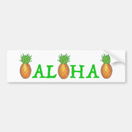 ALOHA Tropische Hawaii Pineapple Bumpersticker